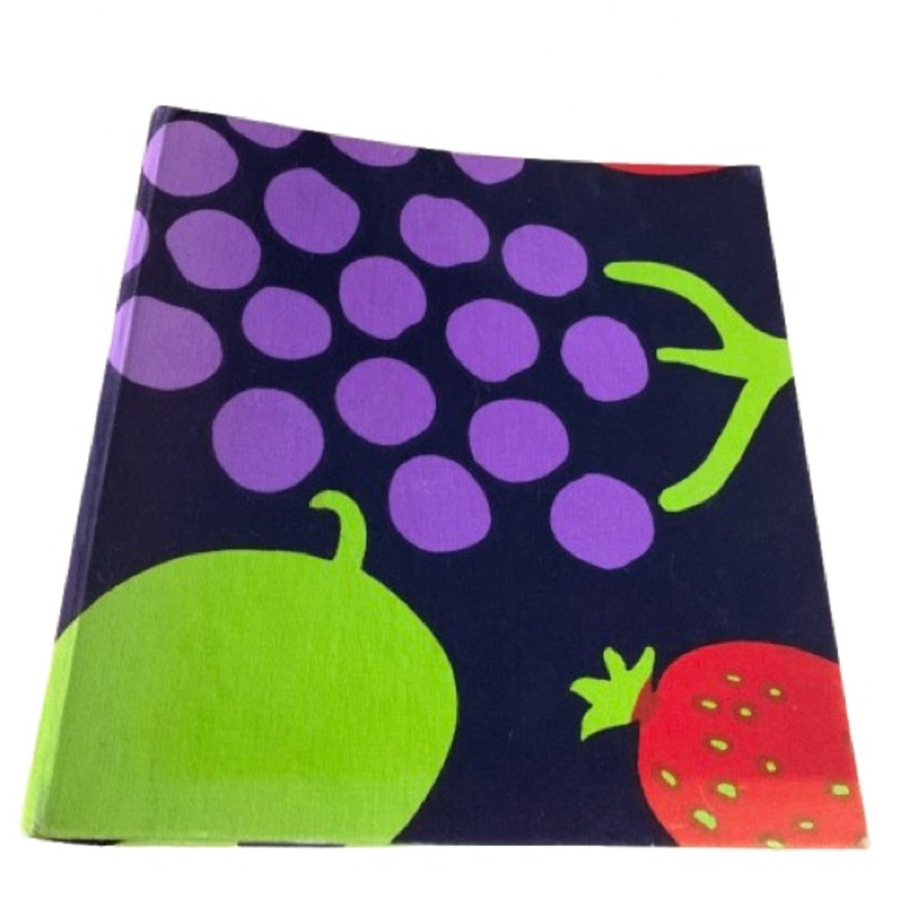 Rare Marimekko 3-Ring Three Inch Binder Tori Fruit Food Maija Isola Recipe Book